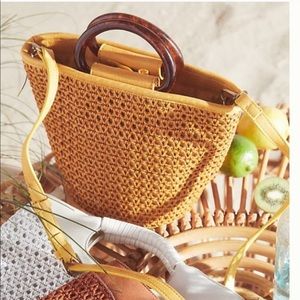 NWOT Anthropologie Westlyn Woven Bucket Bag